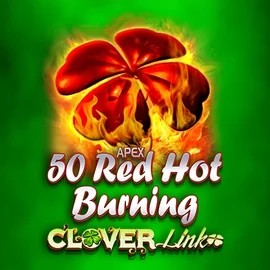 50 Red Hot Burning Clover Links slot visual from Novomatic available on casinovacasino.eu