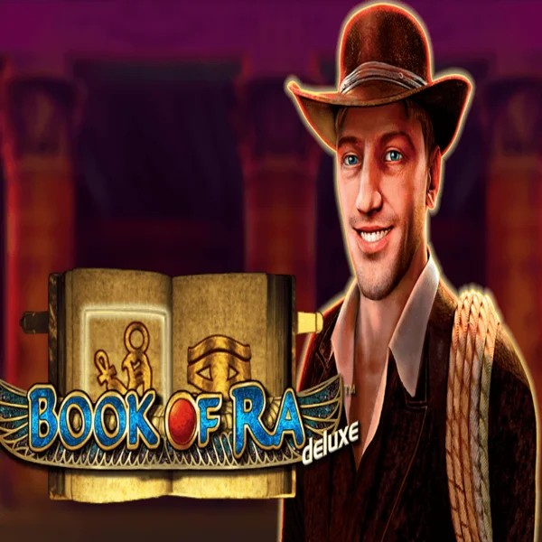 Try Book of Ra Deluxe slot by Novomatic on casinovacasino.eu – logo image