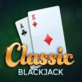 Classic Blackjack slot logo by Red Tiger Gaming at Casinova Casino