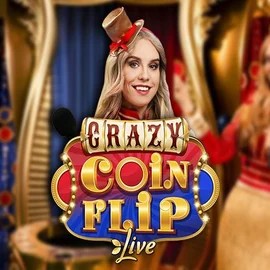 Crazy Coin Flip online game logo by Evolution on casinovacasino.eu