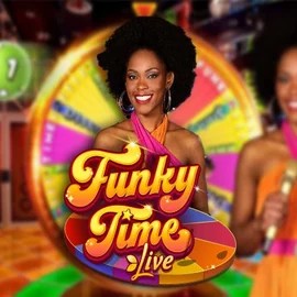 Funky Time by Evolution, showcased at casinovacasino.eu – game logo