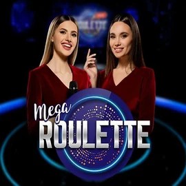 Mega Roulette online game logo by Pragmatic Play on casinovacasino.eu