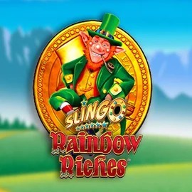 Slingo Rainbow Riches slot visual from Gaming Realms available on casinovacasino.eu