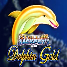 Dolphin Gold with Stellar Jackpots logo – Jackpots by Lightning Box Game at Casinova Casino